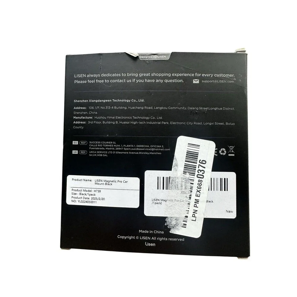 LISEN Magnetic Pro Car Mount for iPhone Black Model H739 New Open Box